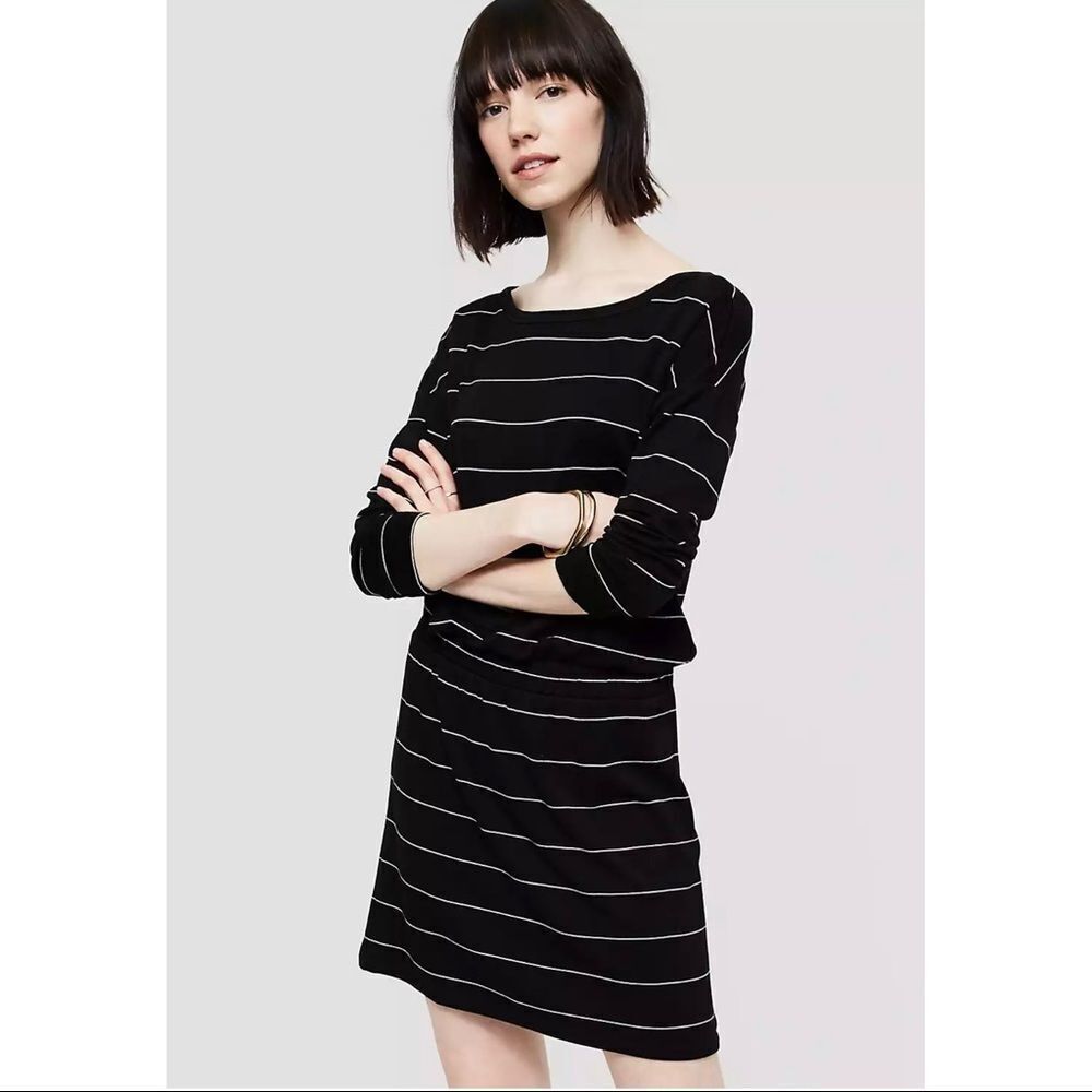 Lou & Grey Striped Signaturesoft Blouson Dress